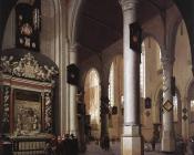 The Old Church at Delft with the Tomb of Admiral Tromp - 亨德里克·科内利斯·凡·瓦利特